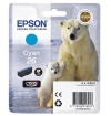 210844 - Cartuccia InkJet originale ciano No. 26 c, C13T26124010 Epson