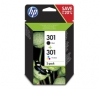 211676 - Testine di stampa originali Combopack nero, colore, No. 301, N9J72AE HP