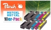 319839 - Peach pacchetto da 10 cartucce d'inchiostro compatibili con No. 970XL, No. 971XL, CN625A, CN626A, CN627A, CN628A HP