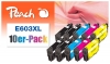 321663 - Peach pacchetto da 10 cartucce d'inchiostro, capacità XL compatibili con T03A1*4, T03A2*2, T03A3*2, T03A4*2 Epson